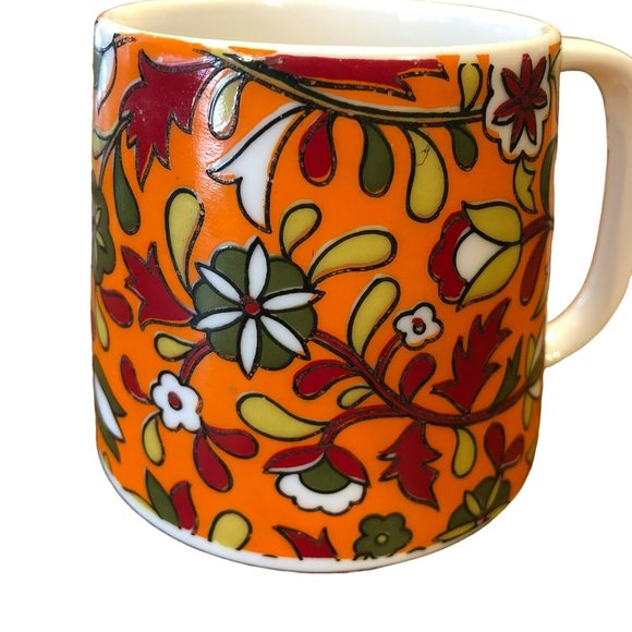 Retro 70's Hippie Vibe Funky Flower Unique Coffee Mug Unbranded - Picture 1 of 7